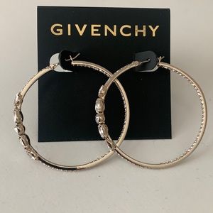 GIVENCHY
Medium Multi-crystal Hoop Earrings - Silver